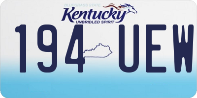KY license plate 194UEW