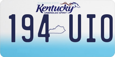 KY license plate 194UIO