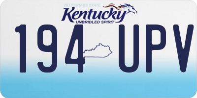 KY license plate 194UPV