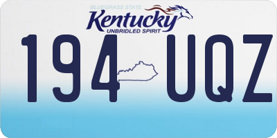 KY license plate 194UQZ