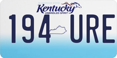 KY license plate 194URE