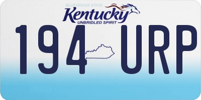 KY license plate 194URP