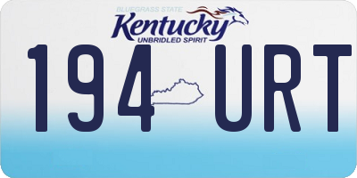 KY license plate 194URT