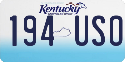 KY license plate 194USO