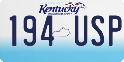 KY license plate 194USP