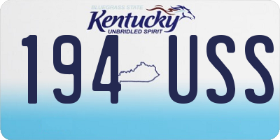 KY license plate 194USS