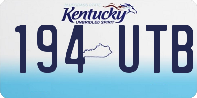 KY license plate 194UTB