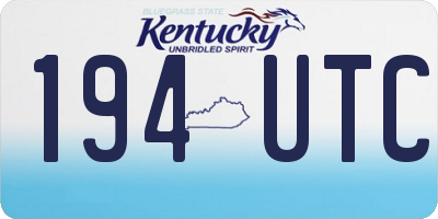 KY license plate 194UTC