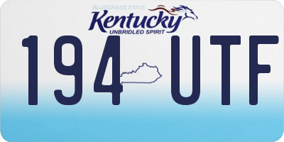 KY license plate 194UTF