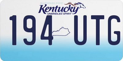 KY license plate 194UTG