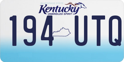 KY license plate 194UTQ