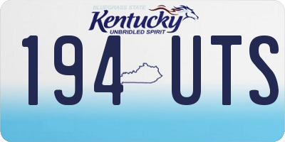 KY license plate 194UTS