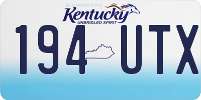 KY license plate 194UTX