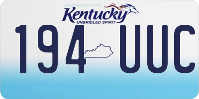 KY license plate 194UUC