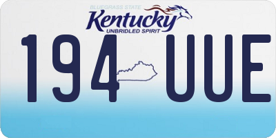KY license plate 194UUE