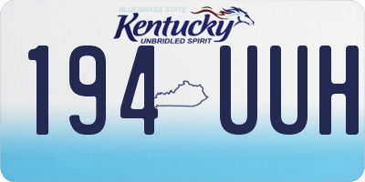 KY license plate 194UUH