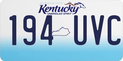 KY license plate 194UVC