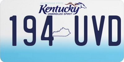 KY license plate 194UVD