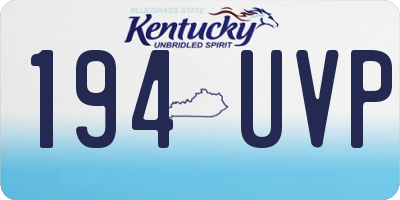 KY license plate 194UVP