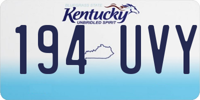 KY license plate 194UVY