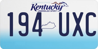 KY license plate 194UXC