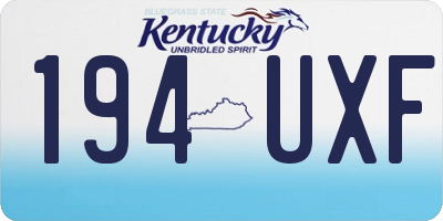 KY license plate 194UXF