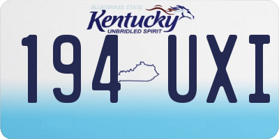 KY license plate 194UXI