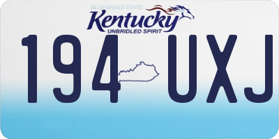 KY license plate 194UXJ