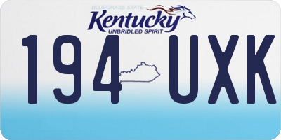KY license plate 194UXK