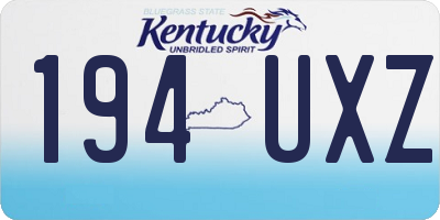 KY license plate 194UXZ
