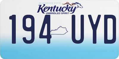 KY license plate 194UYD