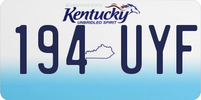 KY license plate 194UYF