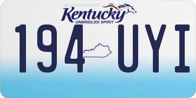 KY license plate 194UYI