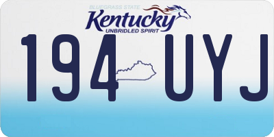 KY license plate 194UYJ