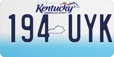 KY license plate 194UYK