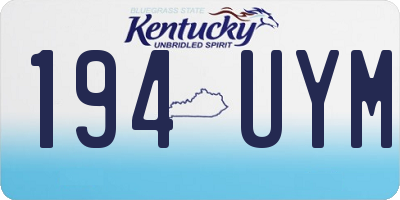 KY license plate 194UYM