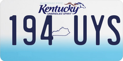KY license plate 194UYS