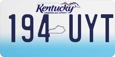 KY license plate 194UYT