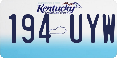 KY license plate 194UYW