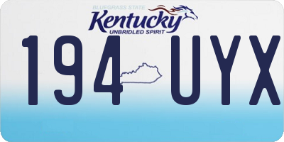 KY license plate 194UYX