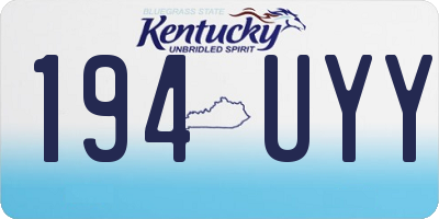 KY license plate 194UYY