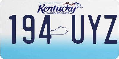 KY license plate 194UYZ