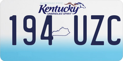 KY license plate 194UZC