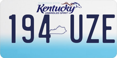 KY license plate 194UZE
