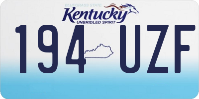 KY license plate 194UZF