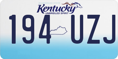 KY license plate 194UZJ