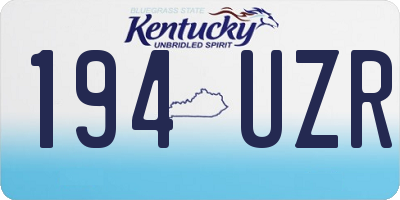KY license plate 194UZR