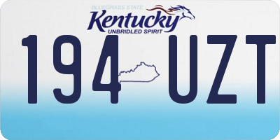 KY license plate 194UZT