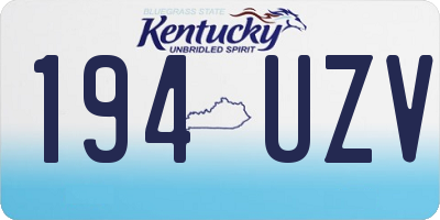 KY license plate 194UZV