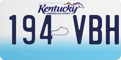 KY license plate 194VBH
